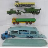 DINKY; four diecast vehicles comprising a Supertoys Leyland Octopus with yellow cab and green back,