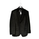 A black velvet evening jacket by Samuel Windsor Formal Wear, size 38R.