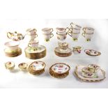 A Hammersley & Co six-setting tea service with floral and gilt decoration,