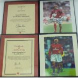 THE WESTMINSTER COLLECTION; two David Beckham, signed photo prints,