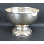 A George V hallmarked silver pedestal bowl, J & R Griffin Ltd, Chester 1921, height 11cm,