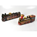 A Japanese battery-operated tinplate figure eight movement and mystery action train, length 31cm,