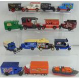 A quantity of loose diecast cars, mostly livery vehicles to include Days Gone, Matchbox,