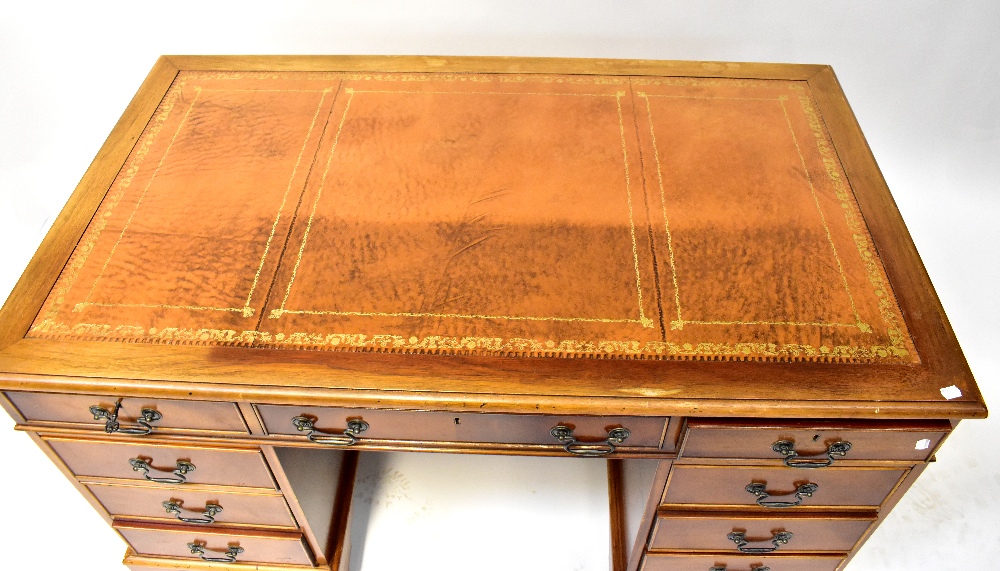 A Georgian-style mahogany desk with tool - Image 2 of 2