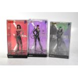 KOTOBUKIYA; three DC Comics ArtFX+ statues of 'Wonder Woman', 'Catwoman' and 'The Joker',