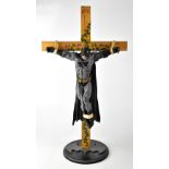 BATMAN; a signed limited edition figure of Batman crucified on a cross,