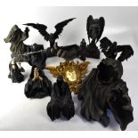 A quantity of items fashioned after Lord of the Rings Nazgûl, The Grim Reaper, etc,