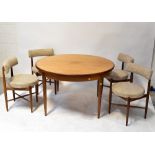 G PLAN; a Fresco design circular table and four chairs (5).