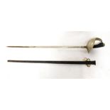 A Queen Elizabeth II officer's dress sword with shagreen-style handle,