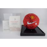 MANCHESTER UNITED FC; a 2012/13 signed official Manchester United signed team football,