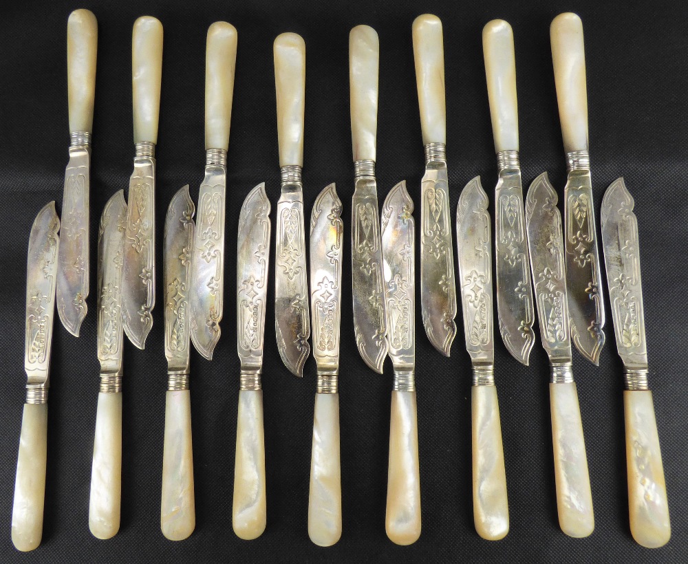 A set of seventeen Victorian hallmarked