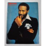 MARVIN GAYE; European tour 1980, signed, with ticket stub (2).