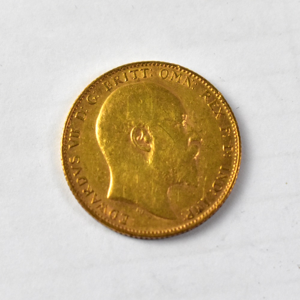 An Edward VII full sovereign, London Mint,1909. - Bild 2 aus 2