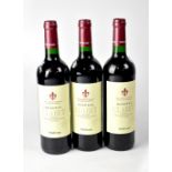 Three bottles of Bordeaux Reserve claret 2015 (3).