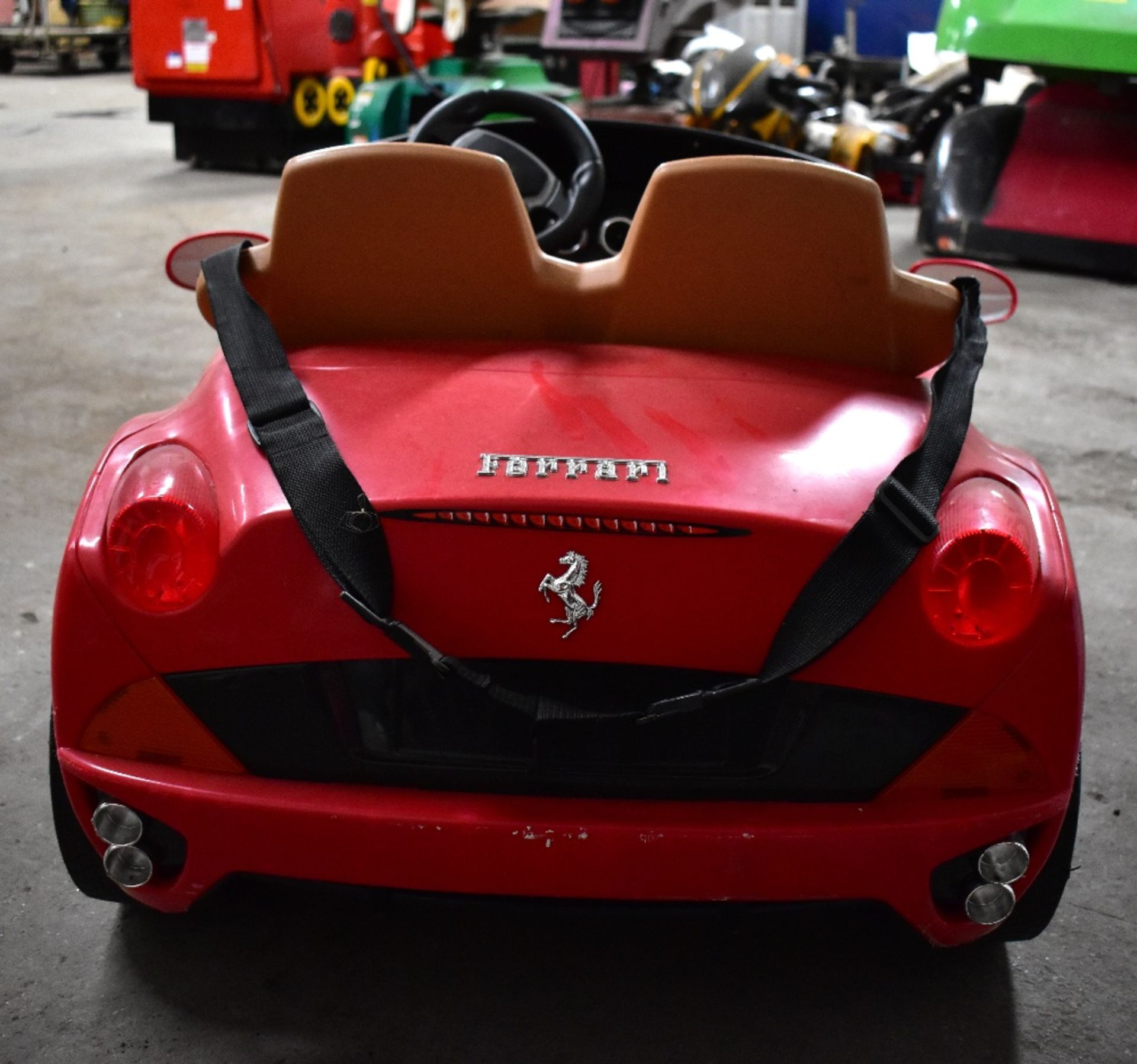 FEBER; a children's two-seat electric ride-along model of a convertible Ferrari (with charger, - Image 3 of 3