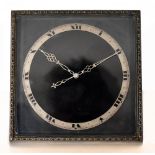 GOLDSMITHS & SILVERSMITHS 112 REGENT STREET, LONDON; a silver plated easel back desk clock, the