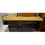 A modern office desk, length 170cm, depth 75cm.