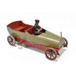 LEHMANN; a German tinplate clockwork Panne open motorcar, length 17cm. PROVENANCE: The Collection of