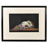 TOMOE YOKOI; coloured mezzotint, 'Bowl and Grapes', signed and no. 100/100 with CCA Gallery