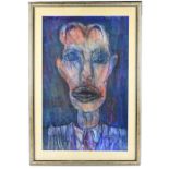 ARTHUR BERRY (1925-1994); mixed media, portrait of a male figure wearing a shirt and tie, signed and