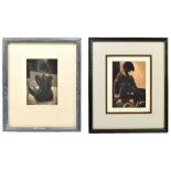 SHEILA WOOD; two etchings 'October Nude', 1/5, 14.5 x 11cm, and 'Twilight', 6/30, 15. x 10cm, both