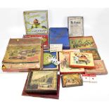 A collection of vintage boxed games, to include The Marksman Game, General Post, Spears Piggeries