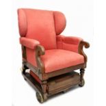 A Victorian mahogany convalescent/invalid metamorphic armchair, attributed to John Ward, the