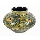 RACHEL BISHOP FOR MOORCROFT; a squat vase decorated in the 'Phoenix' pattern, height 13cm,