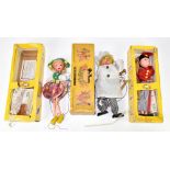 PELHAM PUPPETS; three boxed puppets comprising 'Tyrolean Girl', 'Butcher Girl' and 'A Soldier' (