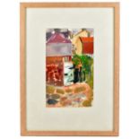 BRIAN INNES; watercolour and body colour, study of cottage, signed, 29 x 17.5cm, framed and