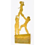 BRASS ART; a cut figurative work, 'Pantomimesis', no. 5/50 dated 24/8/3, sold in original box,