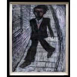 ARTHUR BERRY (1925-1994); mixed media, 'Man in Suit', signed top right, 100 x 75cm, framed and