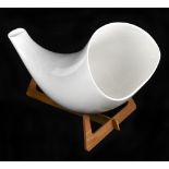 EN & IS DESIGN; an Italian made 'Megaphone', white glazed ceramic and presented on the correct