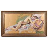 SHEILA WOOD; pastel on card, 'Life Study', unsigned, inscribed on label verso and with details of