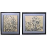 ARTHUR CYRIL HILTON (1897-1960); pair of watercolours, landscape scenes, signed, approx. 35 x