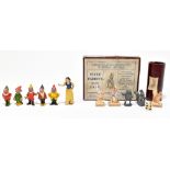 BRITAINS; six diecast lead character figures from Walt Disney's Snow White and the Seven Dwarfs,