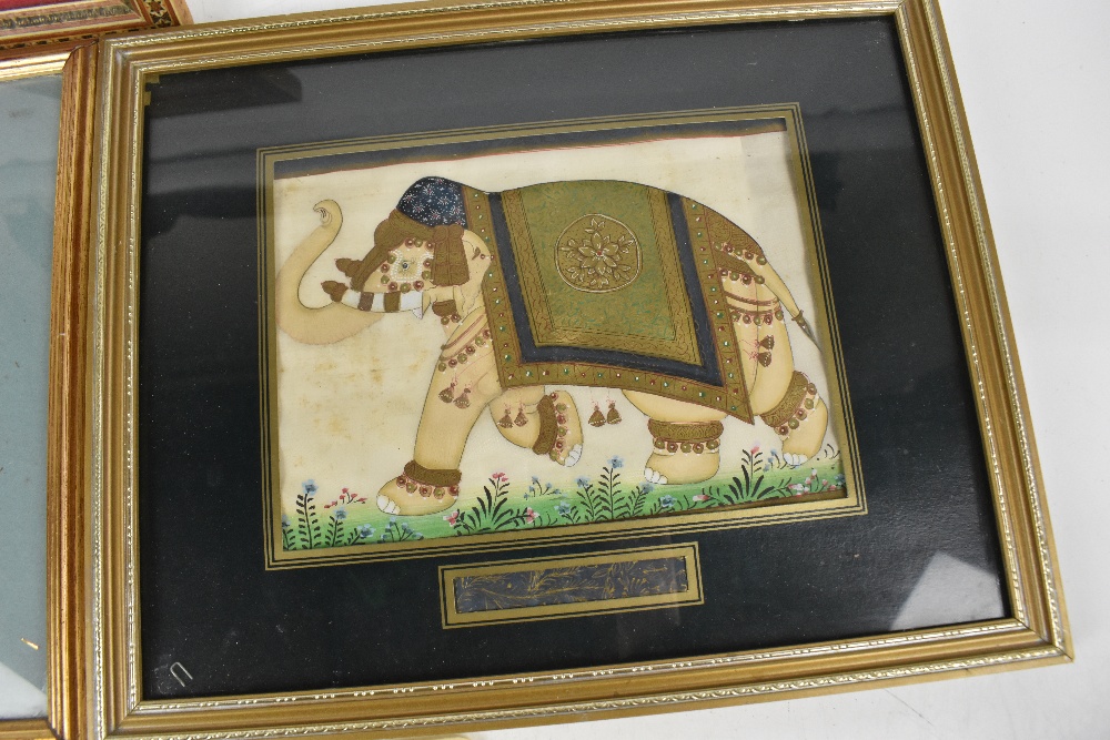 A Persian illuminated manuscript decorated to one side with soldiers on horseback, the reverse - Image 3 of 5