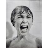 Movie autograph. Janet Leigh. Psycho. B/W photo, 8x10 inch, in person signed scene. Framed and
