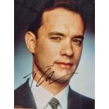 Movie Actor autograph. Tom Hanks. 8x10 inch colour in person signed portrait. Certificate of