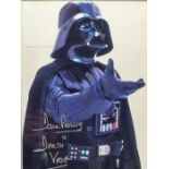 Star Wars Interest.'Dave Prowse is Darth Vader'. 8x10 inch colour in person signed portrait.