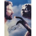 Movie autograph. ET film memorabilia. Steven Spielberg. 8x10 inch colour in person signed scene.