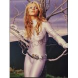 Music Memorabilia Autograph interest. Britney in a catsuit. signed. 8x10 inch in person signed promo