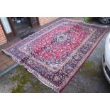 Large Hand Knotted Persian Rug 353 x 240cm.