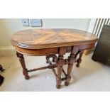 Decorative carved side table on 8 legs, 70 x 46 x 42cm