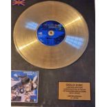 Gold Disk. The Moody Blues. Caught Live. Ltd edition 1 of 50 in recognition of 500,000 sales. Framed