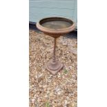 Cast iron bird bath. H70cm.