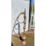 Large decorative brass hookah shisha pipe. Brass with pipes. approx 4 foot tall.