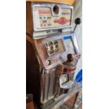 One arm bandit slot machine fruit machine. Brand The Govenor by Jennings. Tic Tac Toe. includes
