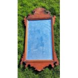 Large Archer and Smith handmade mirror in hand made wooden frame. Condition. Scratch to frame and