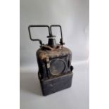 Railway related lamp. Patented see images for details on plaques. This has a facility for